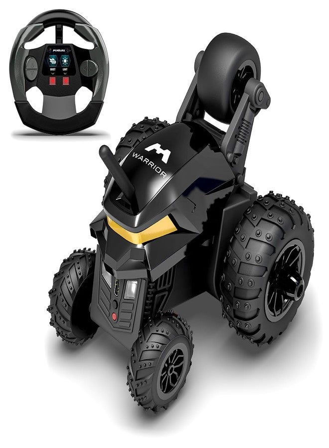 Mirana Warrior 360 Degree Rotating Stunt RC Car Toy for Kids | High Speed Steering Remote Control Vehicle | USB Type-C Rechargeable | Made in India (Onyx Black) - Image 1